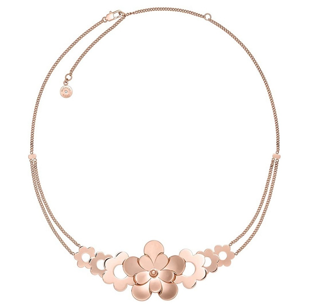 MK Rose Gold-Tone Floral Pendant Necklace - Picture 1 of 1